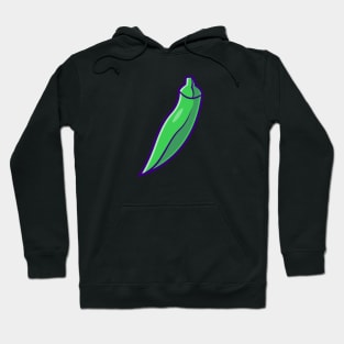 Okra Vegetable Cartoon Hoodie